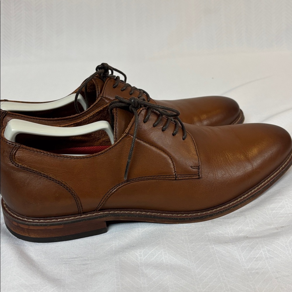 Stacy Adams men’s leather Marlton plain toe Oxford in furnish brown size 10.5 M - Picture 4 of 6